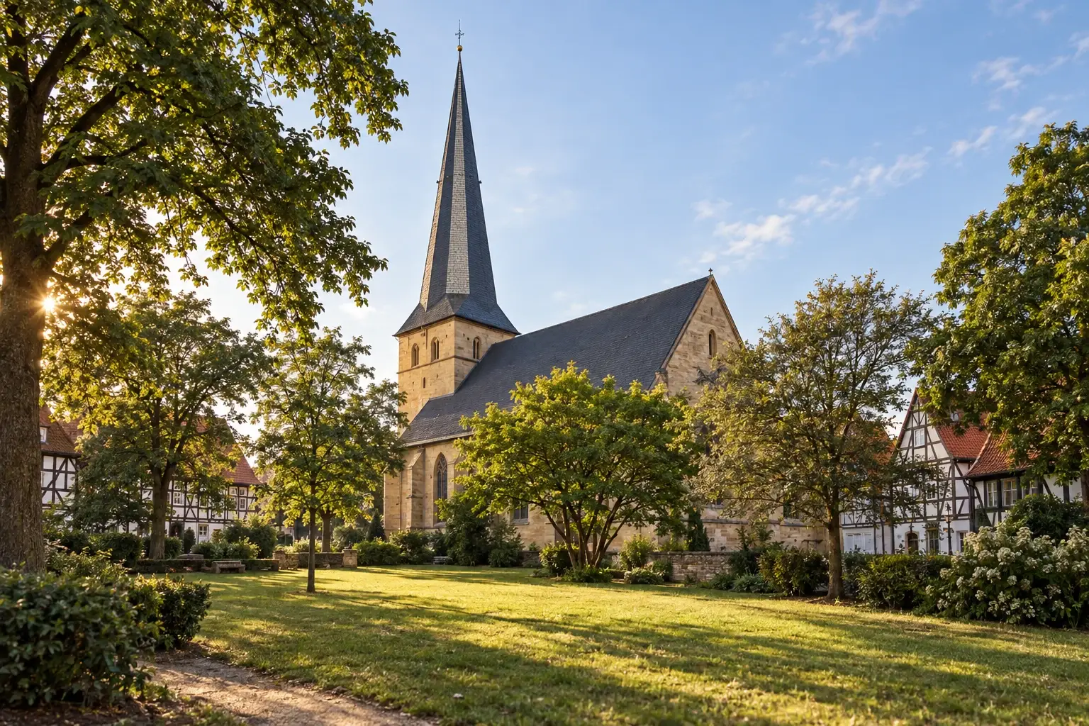 Alter Kirchplatz in Gütersloh – KI-generiertes Motiv