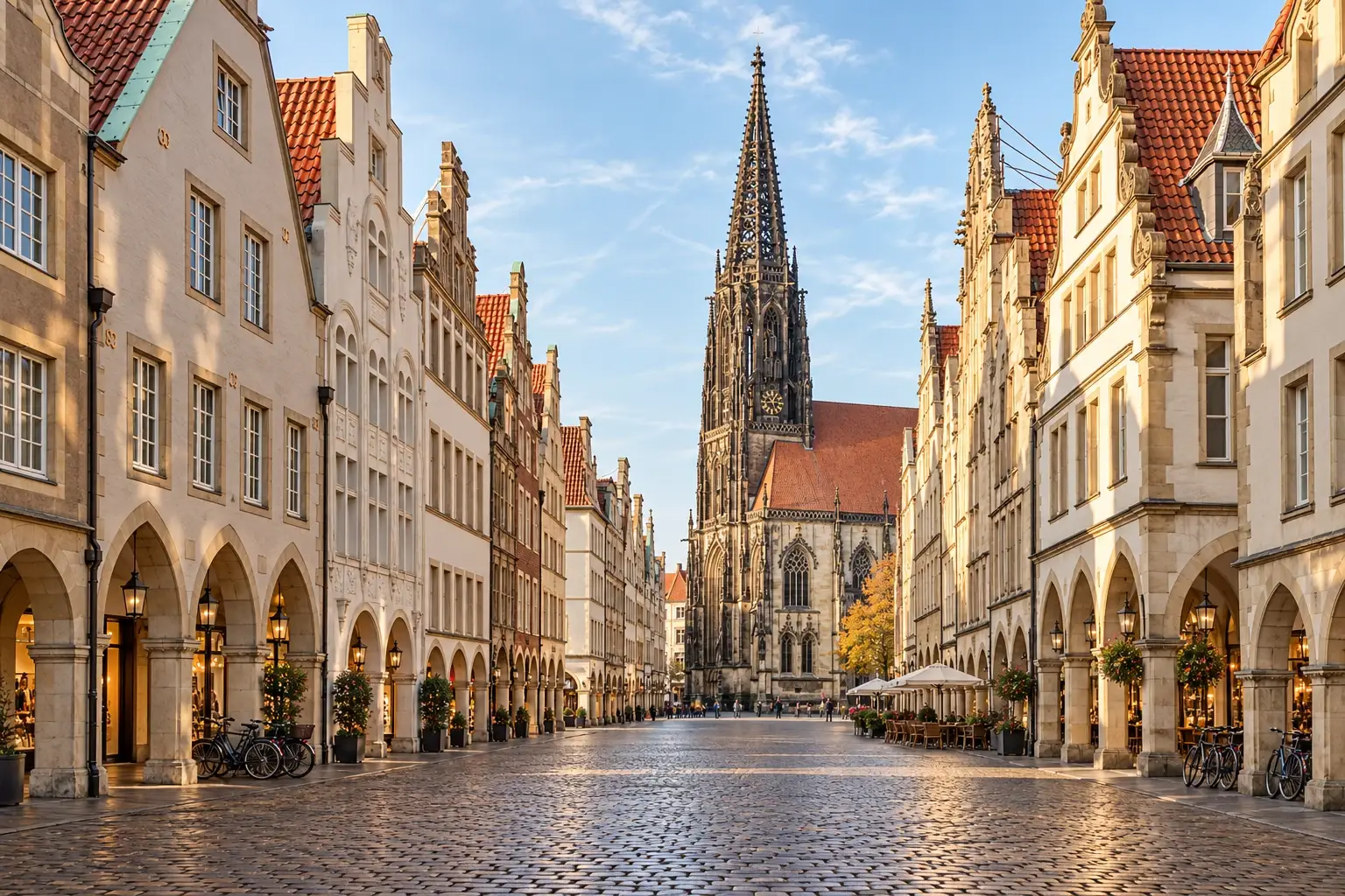 Prinzipalmarkt und St. Lamberti in Münster – KI-generiertes Motiv