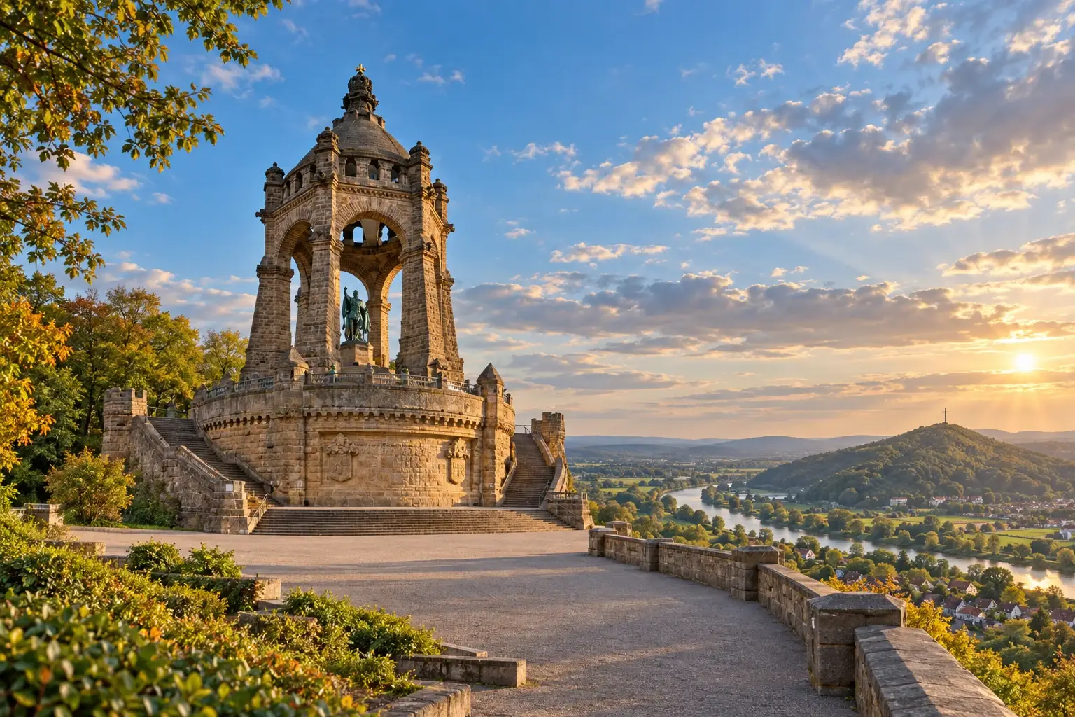 Kaiser-Wilhelm-Denkmal in Porta Westfalica – KI-generiertes Motiv