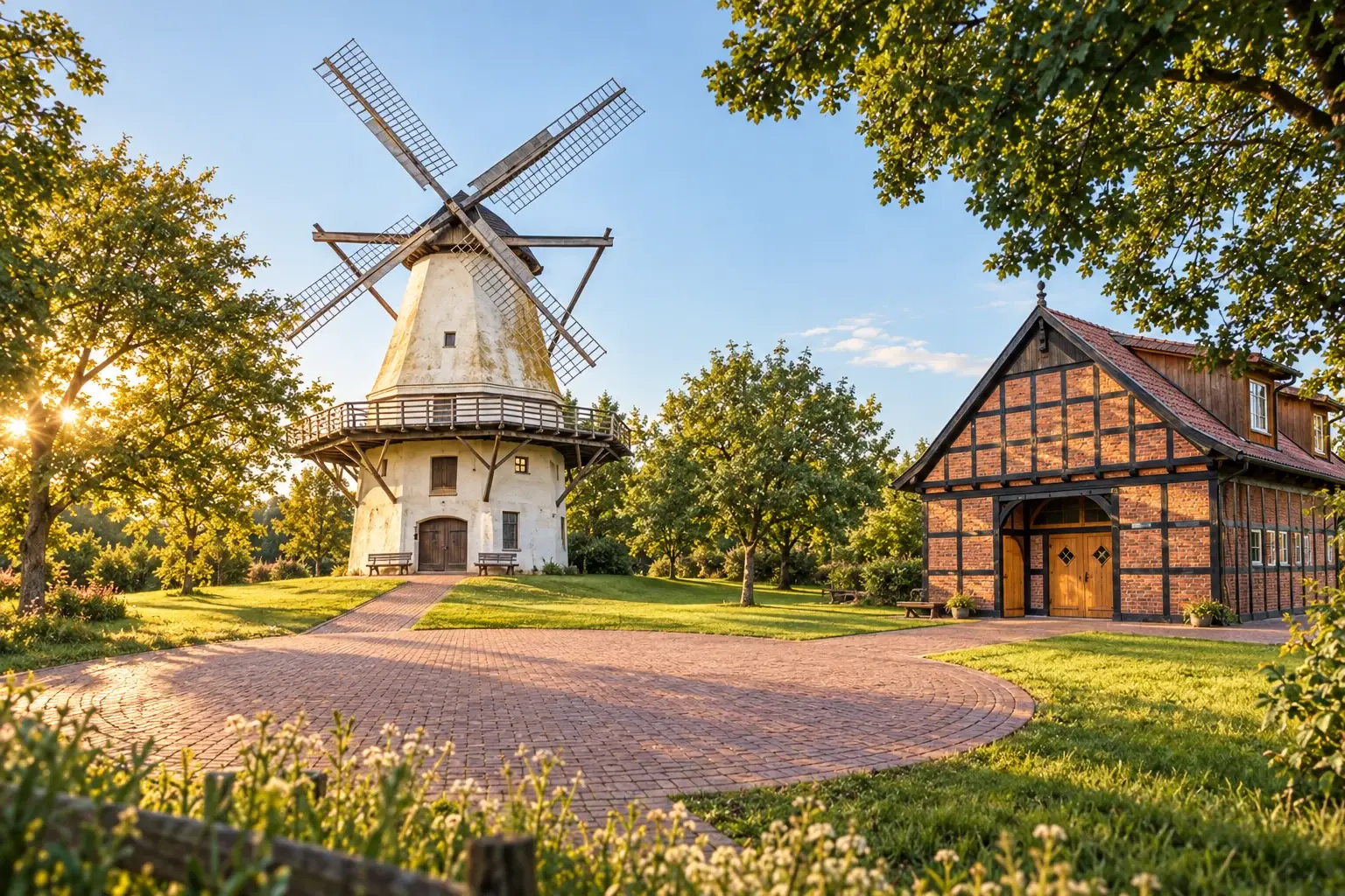 Hochzeitsmühle Tonnenheide bei Rahden – KI-generiertes Motiv