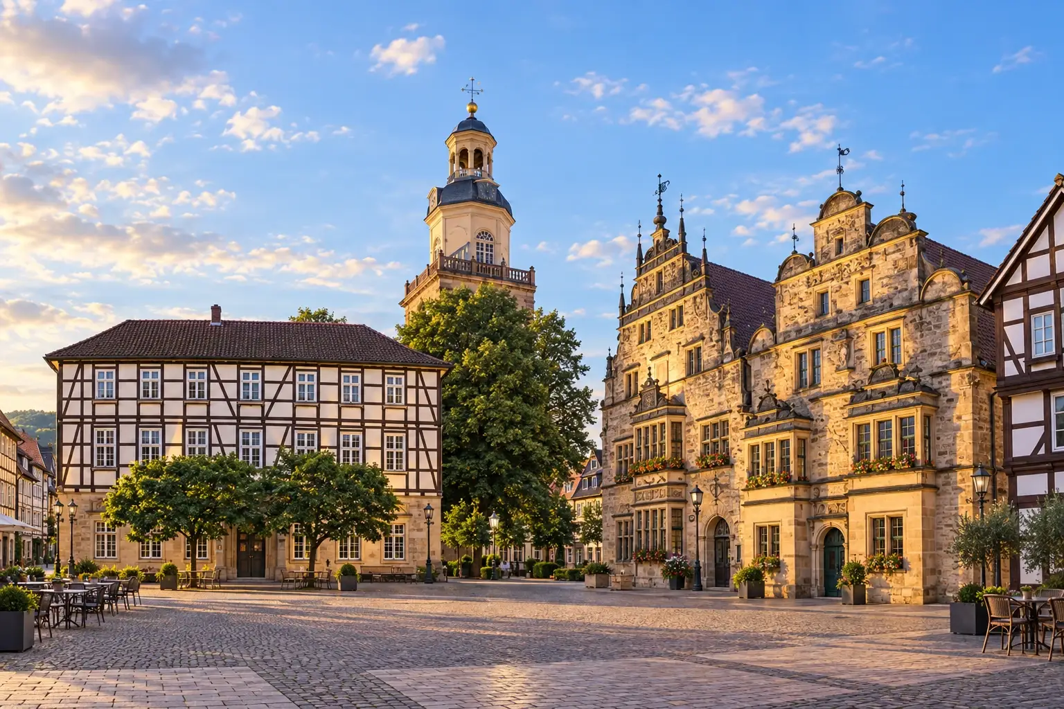 Historischer Marktplatz in Rinteln – KI-generiertes Motiv
